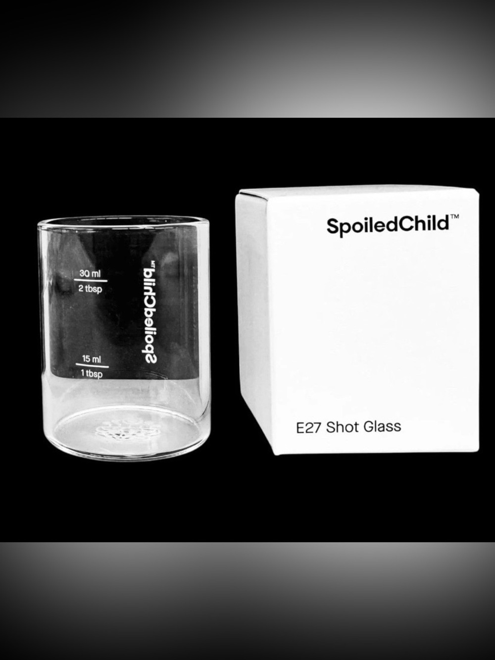 Spoiled.Child E27 30 ml Shot Glass. New In Box Authentic